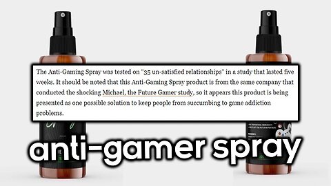 Anti-Gaming Group Creates 'Anti-Gaming Spray'