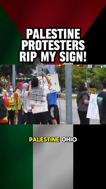 🇵🇸 Protesters Rip Sign Demanding Clean Drinking Water For Palestine, Ohio!!