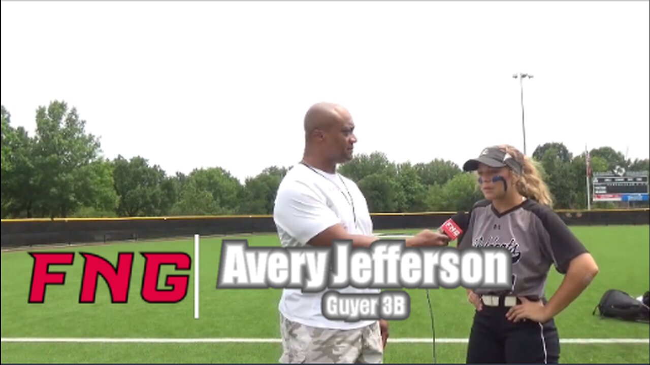 Guyer 3B Avery Jefferson & P Finley Montgomery After Defeating Keller 8-0 to Qualify For State