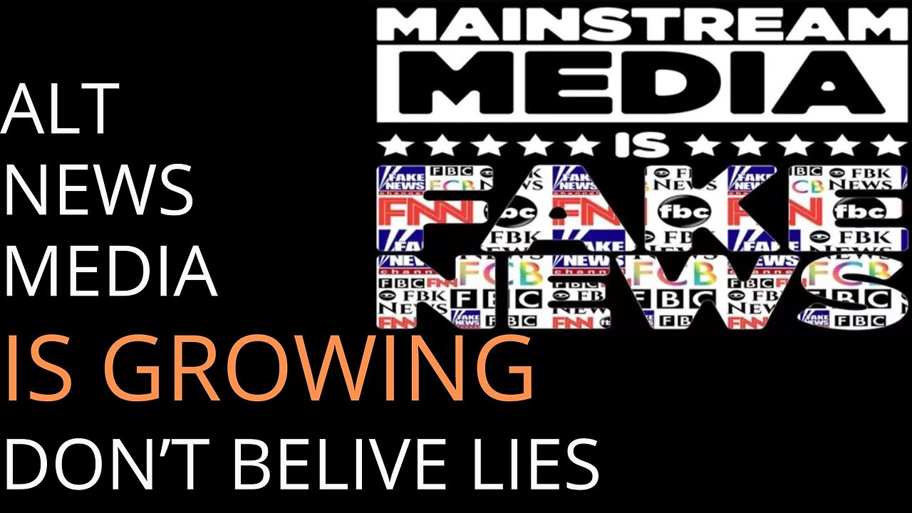 ALT NEWS MEDIA IS GROWING, DON'T BELIEVE THE LIES