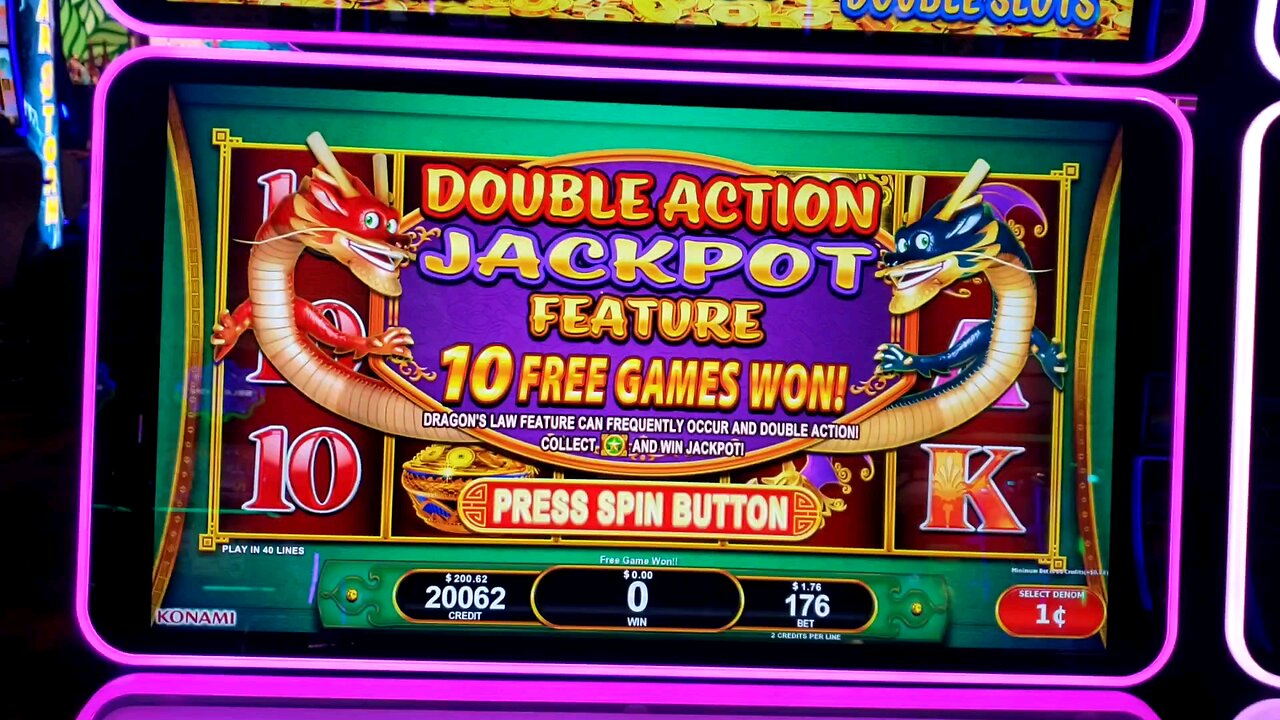 Trying to get that MAJOR playing DRAGON'S LAW FORTUNE BAGS slot machine.