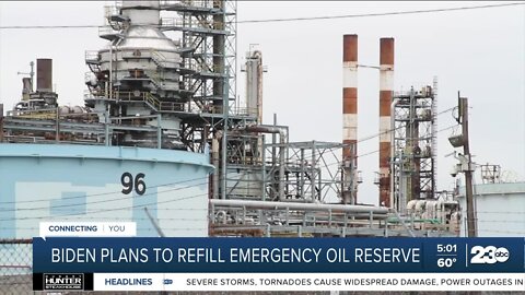 White House seeks to replenish country's emergency oil reserve