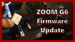 Zoom G6 Firmware Upgrade