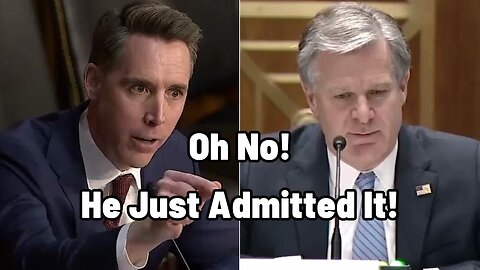 Sen. Hawley Goes Crazy After FBI Director Admits He Left Hearing Early For Luxury Vacation!