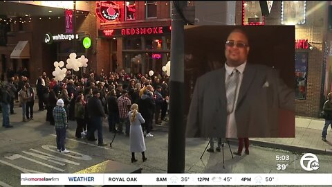 Community gathers in honor of the late security guard shot over a line dispute in Detroit