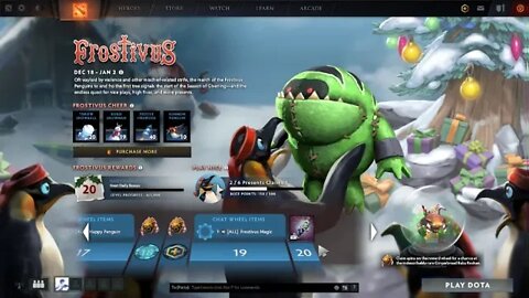 Dota 2 Frostivus 2019 Treasure chest opening
