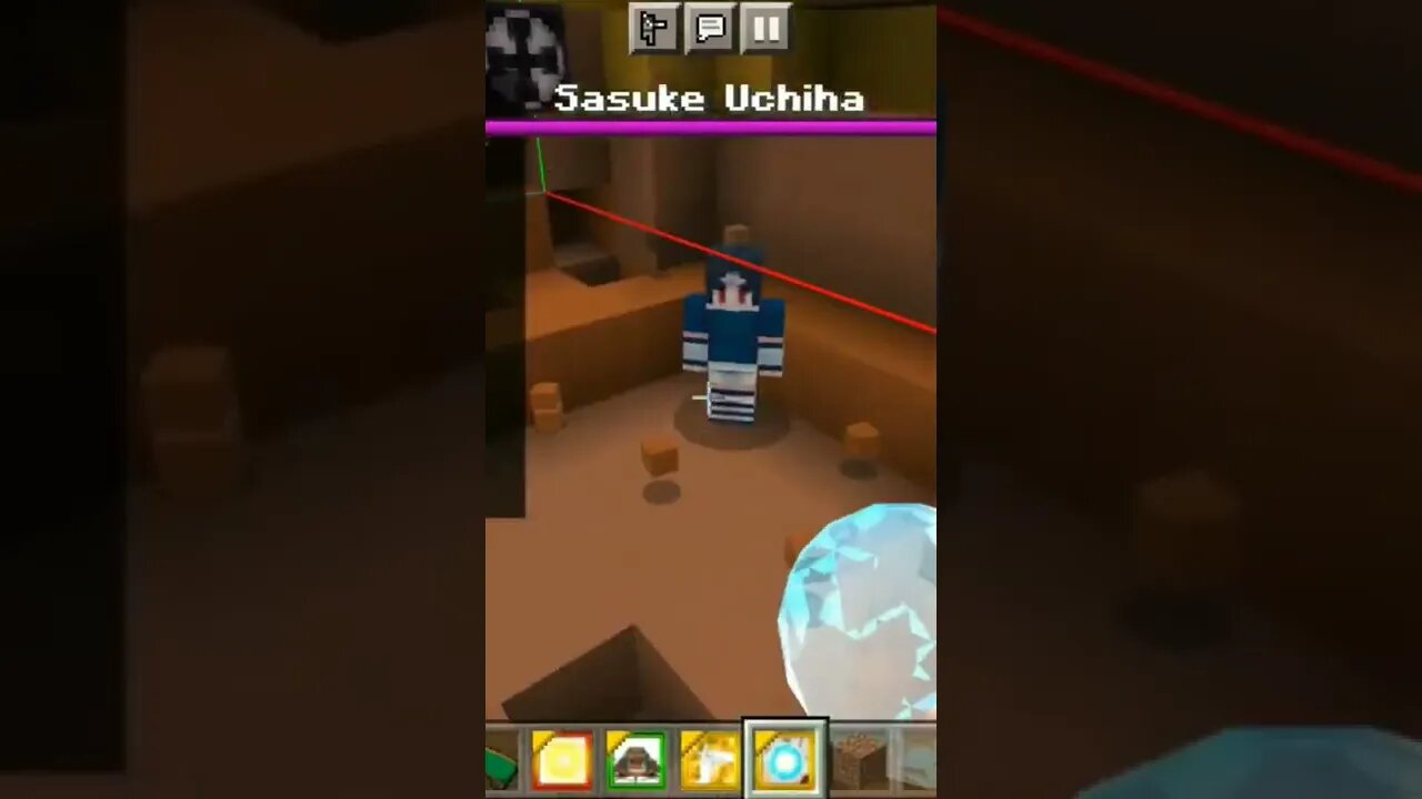 VIREI SASUKE UCHIHA NO MINECRAFT 😱😱😱😱😱#shorts #gaming #viral #youtubeshorts #naruto #minecraftmemes