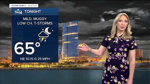 Warm and muggy Saturday night