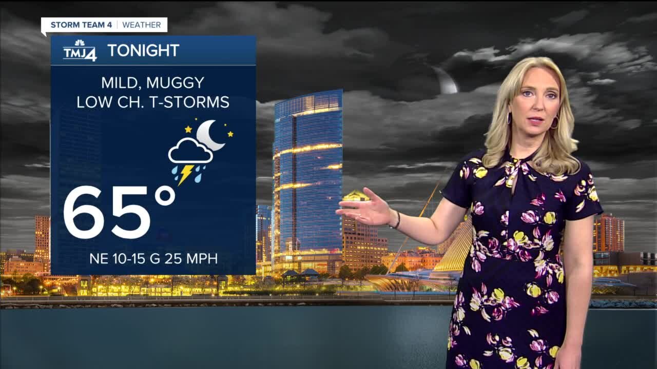 Warm and muggy Saturday night