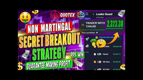 Quotex Secret Breakout Strategy🔥| Win Every Trade🔥 | 100% Sureshot Winning Bug Trick 2024