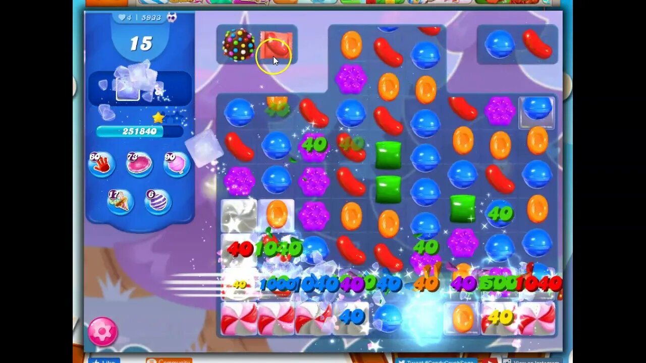 Candy Crush Level 5933 Talkthrough, 25 Moves 0 Boosters
