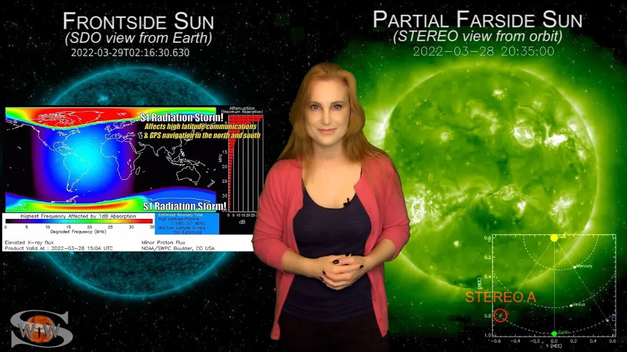 A Machine-Gun Flare Player Delivers a 1,2 Punch at Earth | Space Weather News 03.30.2022