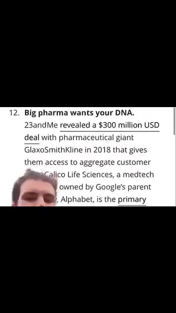 YOUR DNA - NEVER SEND IT ANYWHERE - Ancestry DNA & 23 and Me EXPOSED as govt plans...