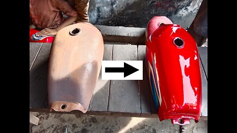 Fuel Tank Painting Restoration Process