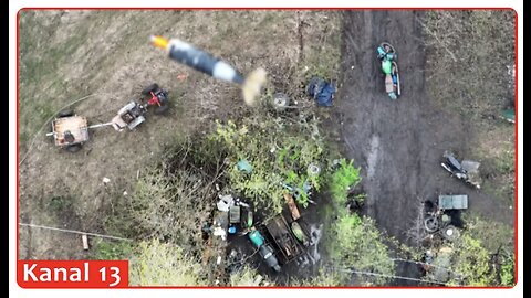 Ukrainian drone targets motorcycles that Russians sought to use to flee area