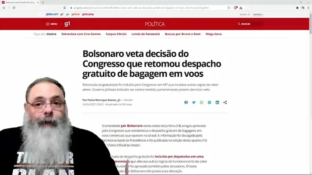 BOLSONARO vai VETAR bagagem 'GRATUITA' que, na verdade, significa COBRAR BAGAGEM de QUEM VIAJA SEM