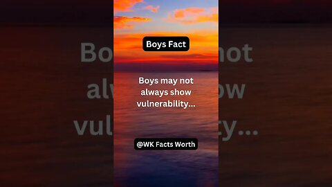 Boys may not always shown vulnerability... #WKFacysWorth #shorts