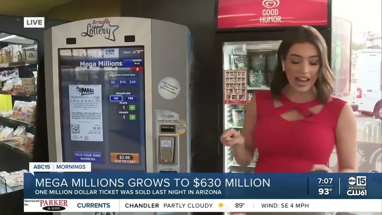 1 million mega millions ticket sold in az jackpot grows to 630 million