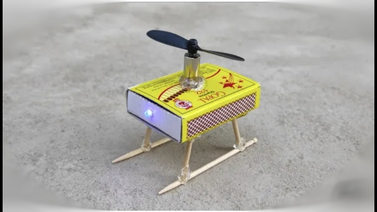 How to make Helicopter using Match Box//ElectronicsPro143