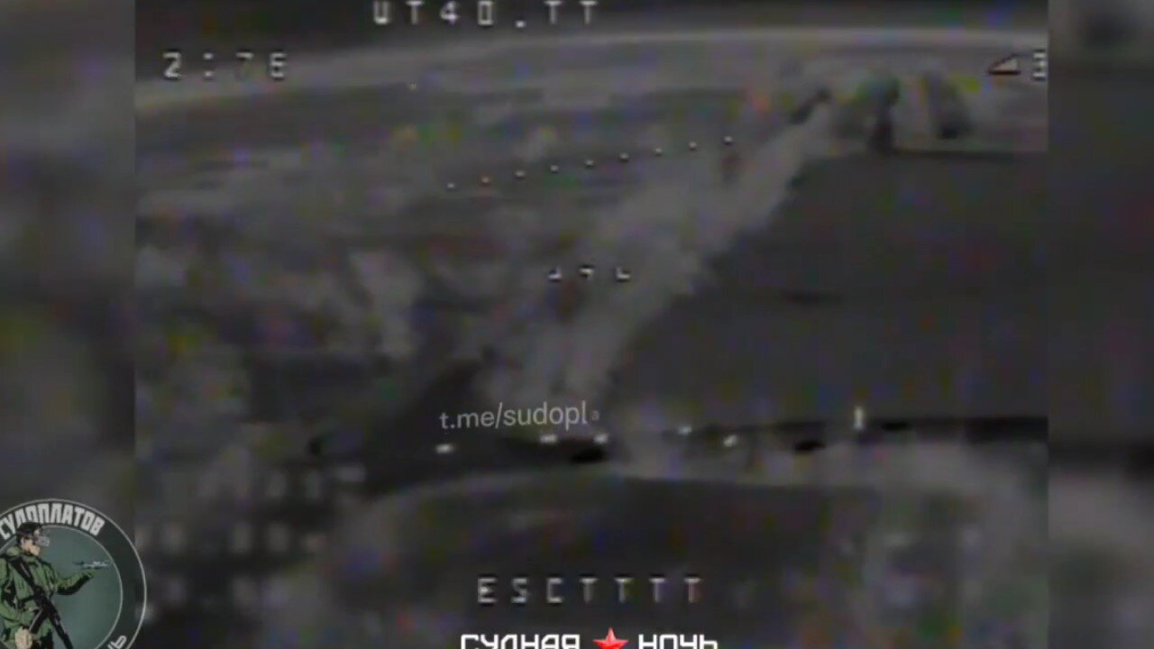 Russian Sudoplatov FPV drone notice a pack of dogs attack lone Ukrainian soldier