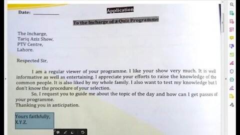 Class 5 English B Application and Letter 06 07 2020