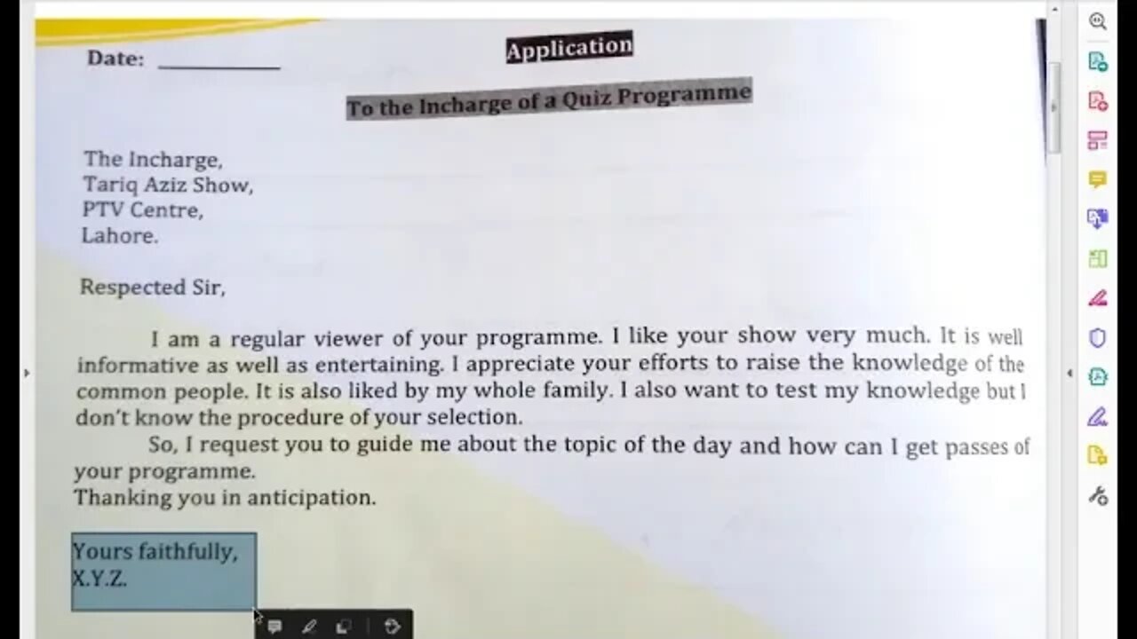 Class 5 English B Application and Letter 06 07 2020