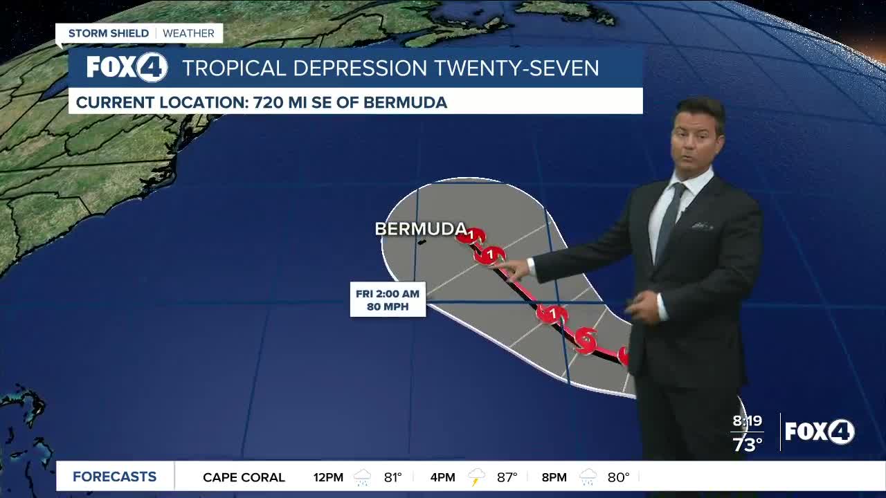 Tropical Depression 27 has formed in the Atlantic