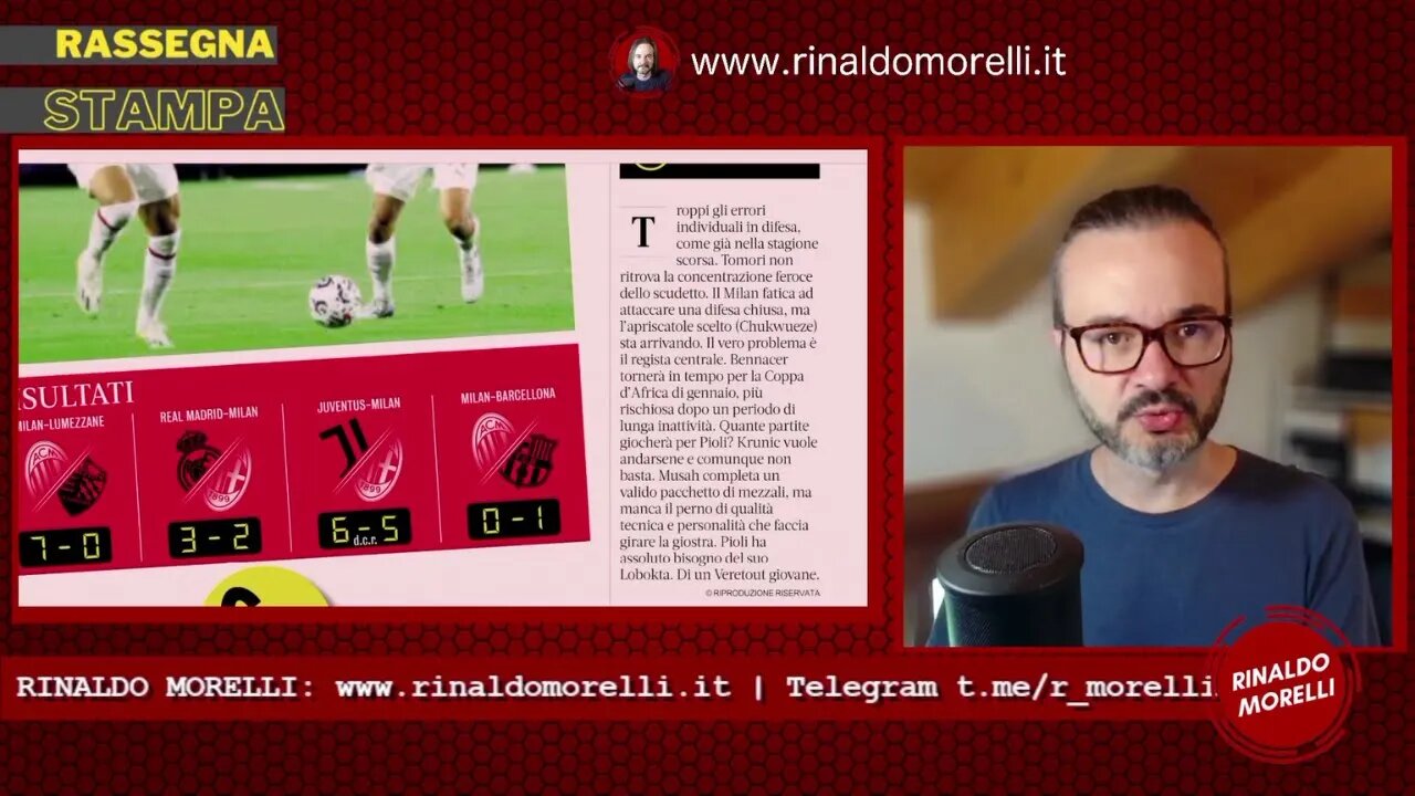 🗞️ Rassegna Stampa 6.8.2023 #430 - MILAN, serve un regista! Balogun-Inter e Atalanta da Scudetto!