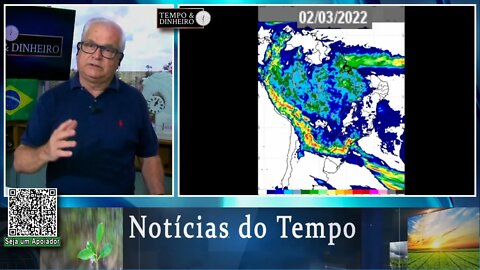 Previsão do tempo com aumento da umidade e chuva em boa parte do País