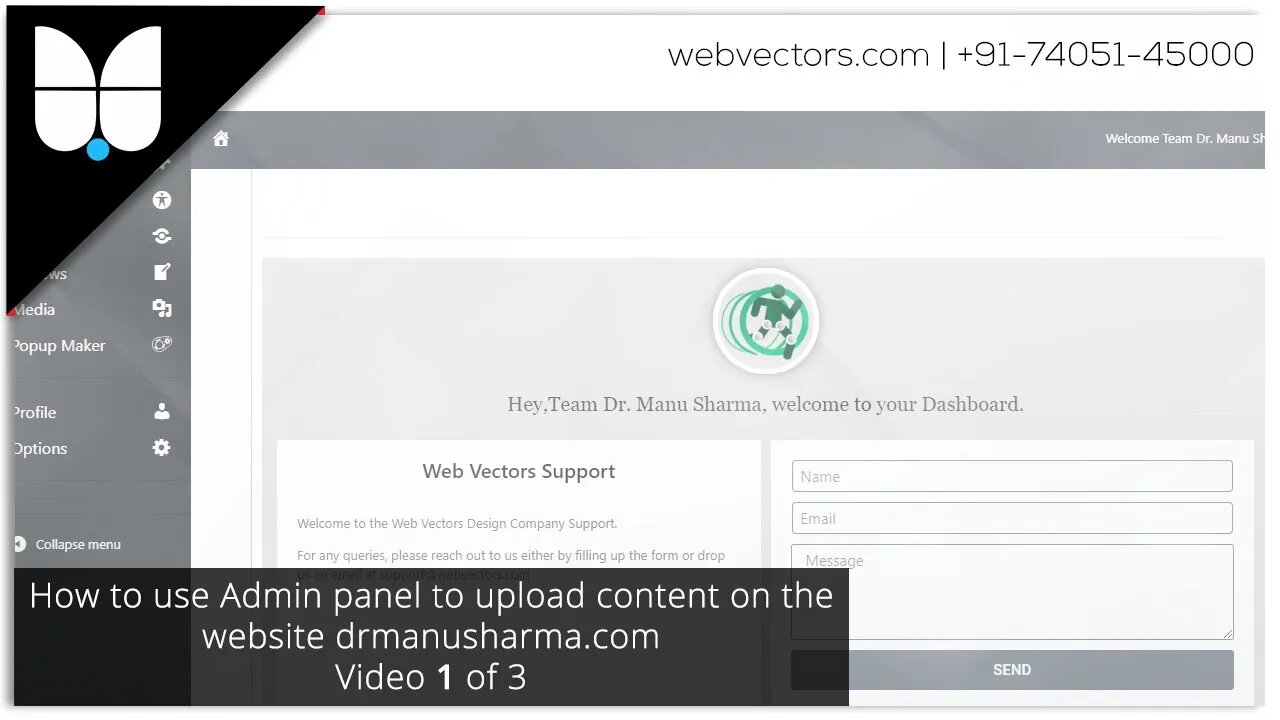 DrManuSharma.Com - How to use website's Admin Panel to upload content - Vid# 1 (2020)