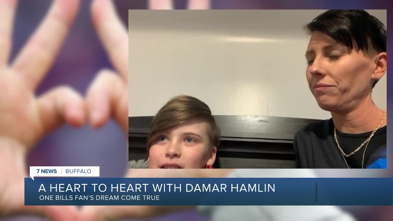 A young Bills fan's heart to heart with Damar Hamlin