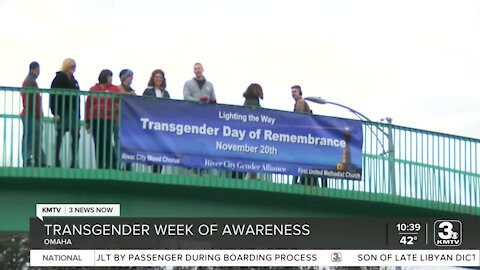 Banner unveiled for Transgender Week of Awareness