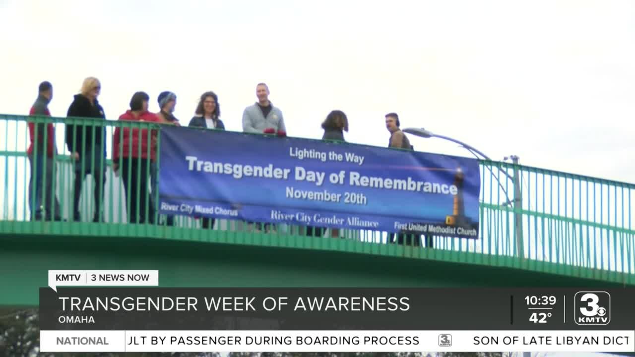 Banner unveiled for Transgender Week of Awareness