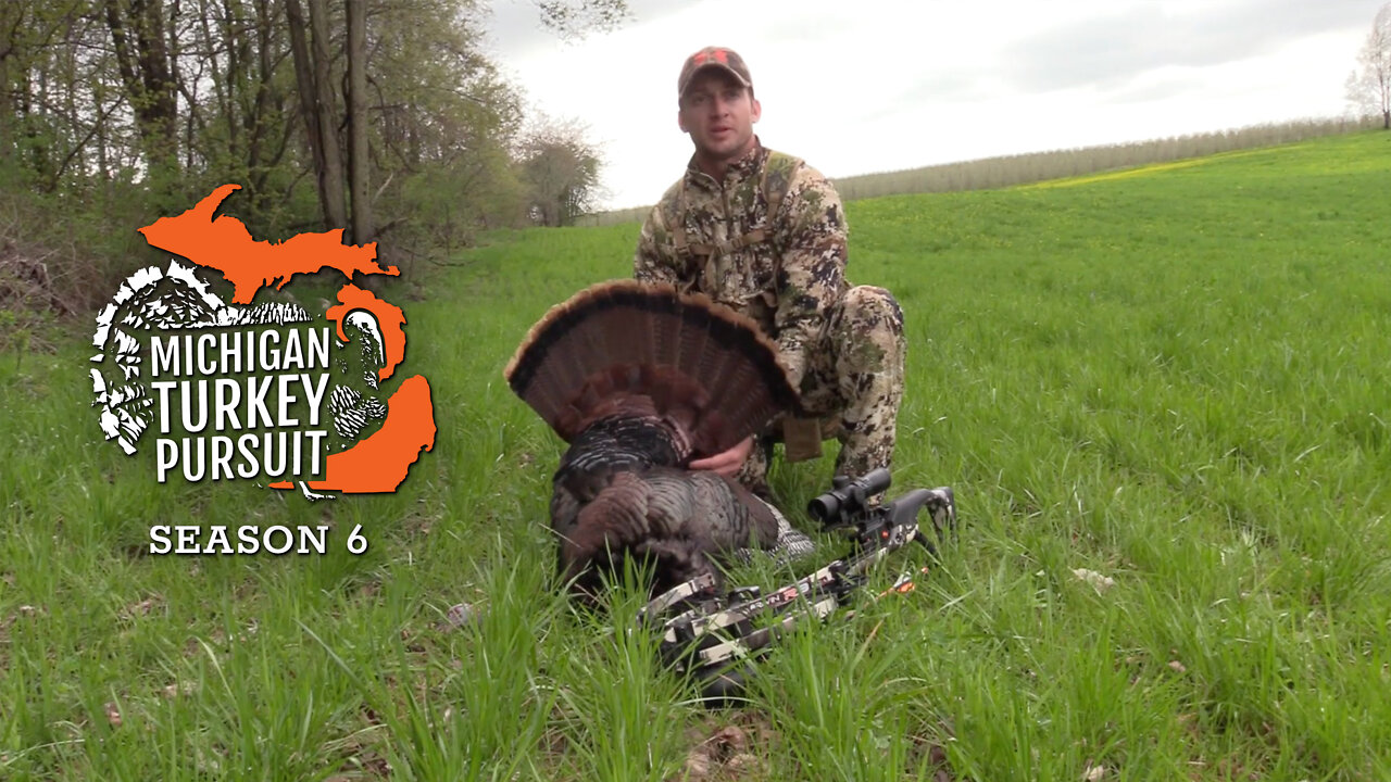 Michigan Turkey Hunting 60 Yard Turkey Kill With the Crossbow MTP S6.E10