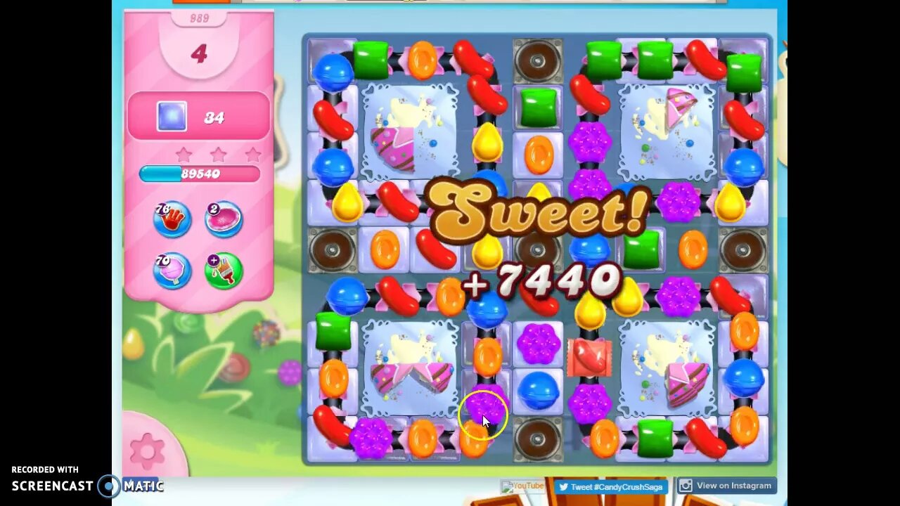 Candy Crush Level 989 Audio Talkthrough, 1 Star 0 Boosters