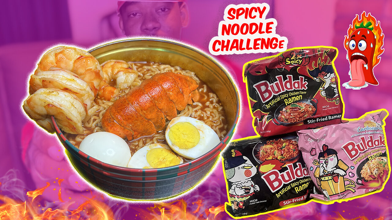 "Surviving The SPICY NOODLES And SHRIMP CHALLENGE!" 🔥 | CAN I HANDLE THE HEAT