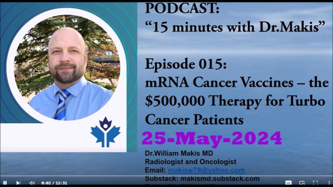 15 minutes with Dr.Makis Ep 015 $500,000 Therapy for Turbo Cancer Patients 25-May-2024