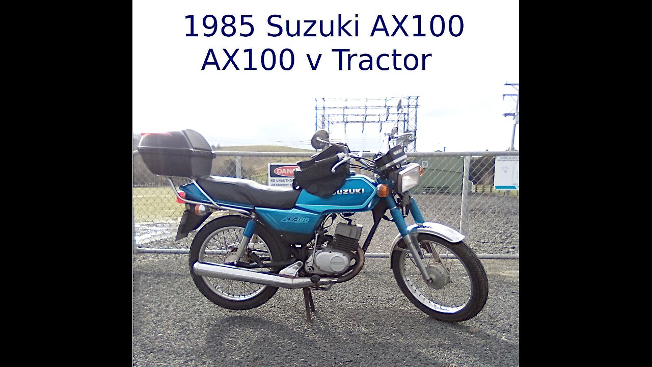 1985 Suzuki AX100 v Tractor - near miss