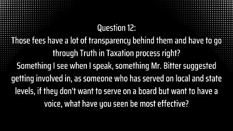 Special Districts: Question 12 - How Do We Get Involved?