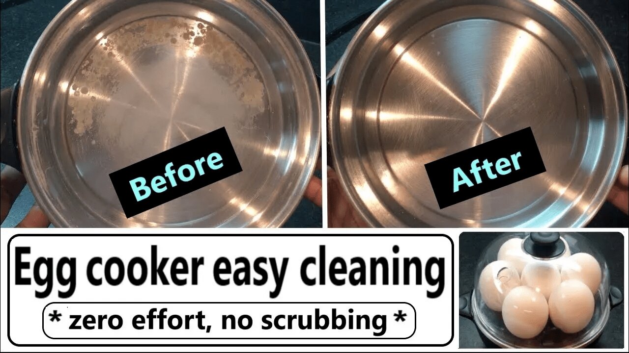 Egg cooker easy cleaning || Egg boiler cleaning with zero effort, no scrubbing