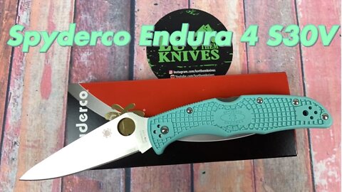 Spyderco C10FPTLS30V Endura 4 Teal CPM-S30V blade A great knife gets a big upgrade !!