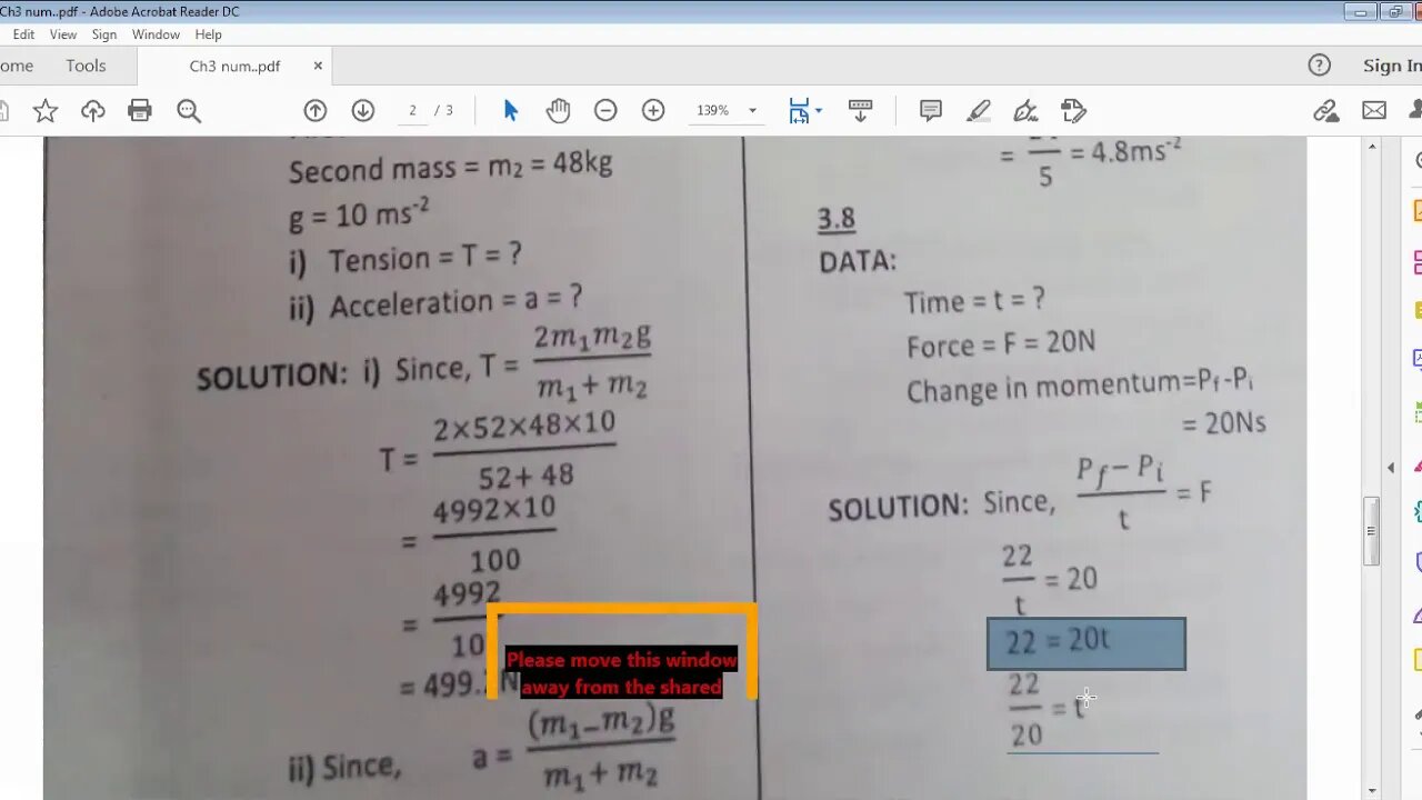 PHYSICS Class 9th CH#3Num #3 1,3 3,3 5,3 8 to 3 10