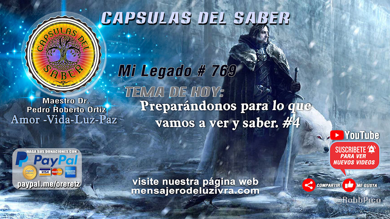 Tema de hoy: Preparándonos para lo que vamos a ver y saber #4. Mi Legado #769