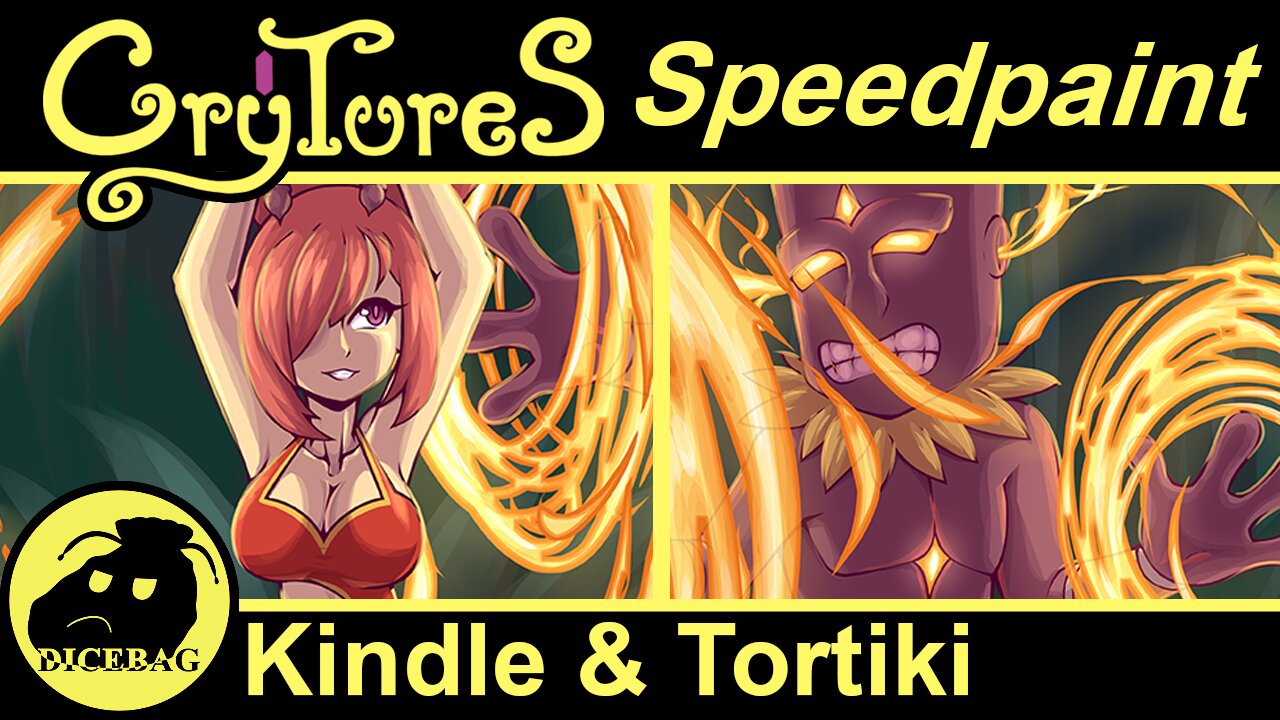 Kindle & Tortiki | Crytures Speedpaint | Pokemon-Inspired TTRPG