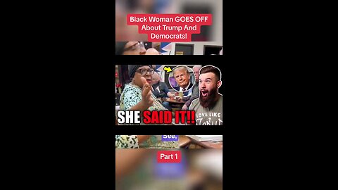 Black woman goes of about trump amd democratic