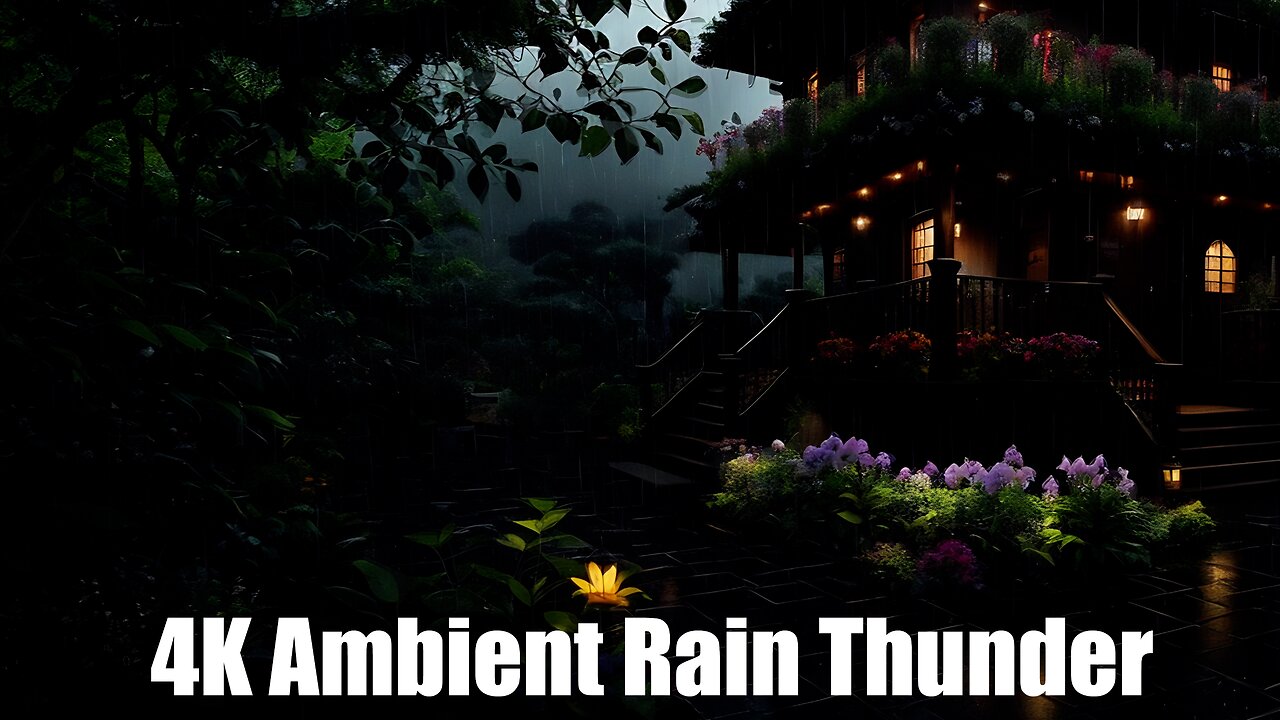 Ambient Rain Thunder | (AI) Audio Reactive Realistic | Peru Echoes