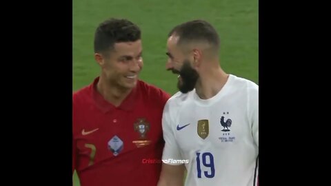 Ronaldo meets Benzema 😂 #shorts