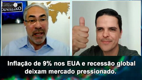 Inflação de 9% nos EUA e recessão global deixam mercado pressionado. Dólar sobe