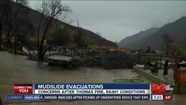 Ojai residents prepare to be trapped by mudslides