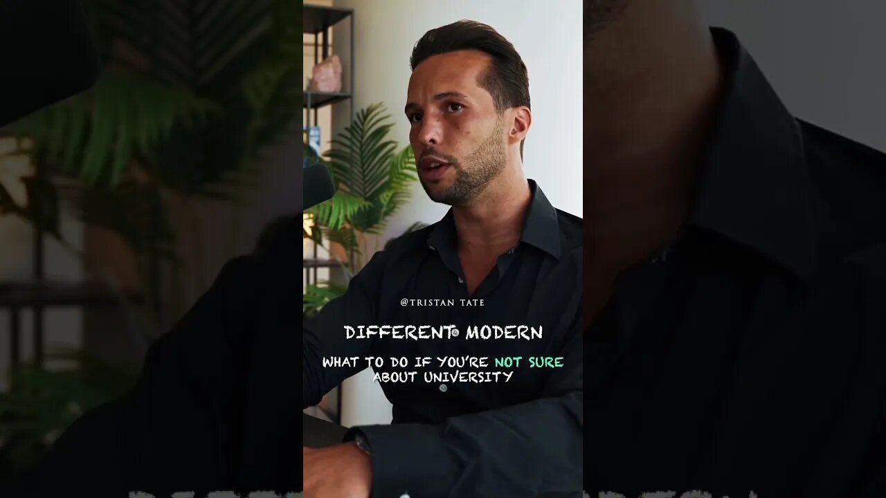 Tristan Tate What To Do If You’re Not Sure About University #Shorts